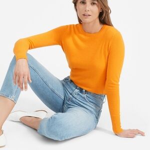 Everlane Orange Cashmere Sweater